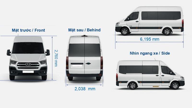 Kích thước xe ô tô Hyundai Solati