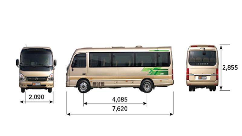 Thông số của xe 29 chỗ Hyundai County