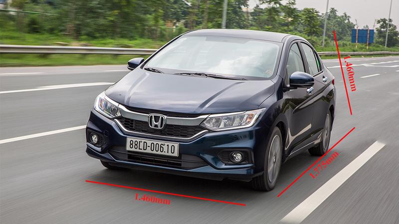 Kích thước xe ô tô Honda City