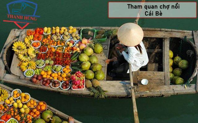 xe đi cái bè tiền giang