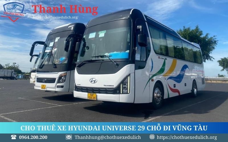 Cho thuê xe Hyundai Universe 29 chỗ đi Vũng Tàu