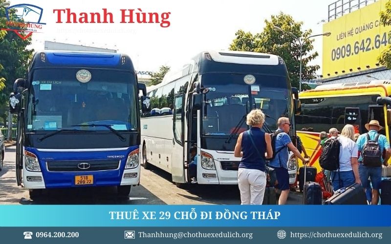 Thuê xe 29 chỗ đi Đồng Tháp