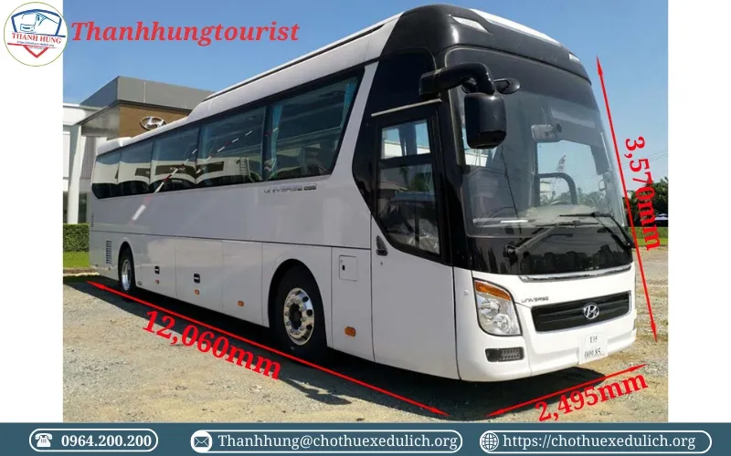 Kích thước xe 45 chỗ